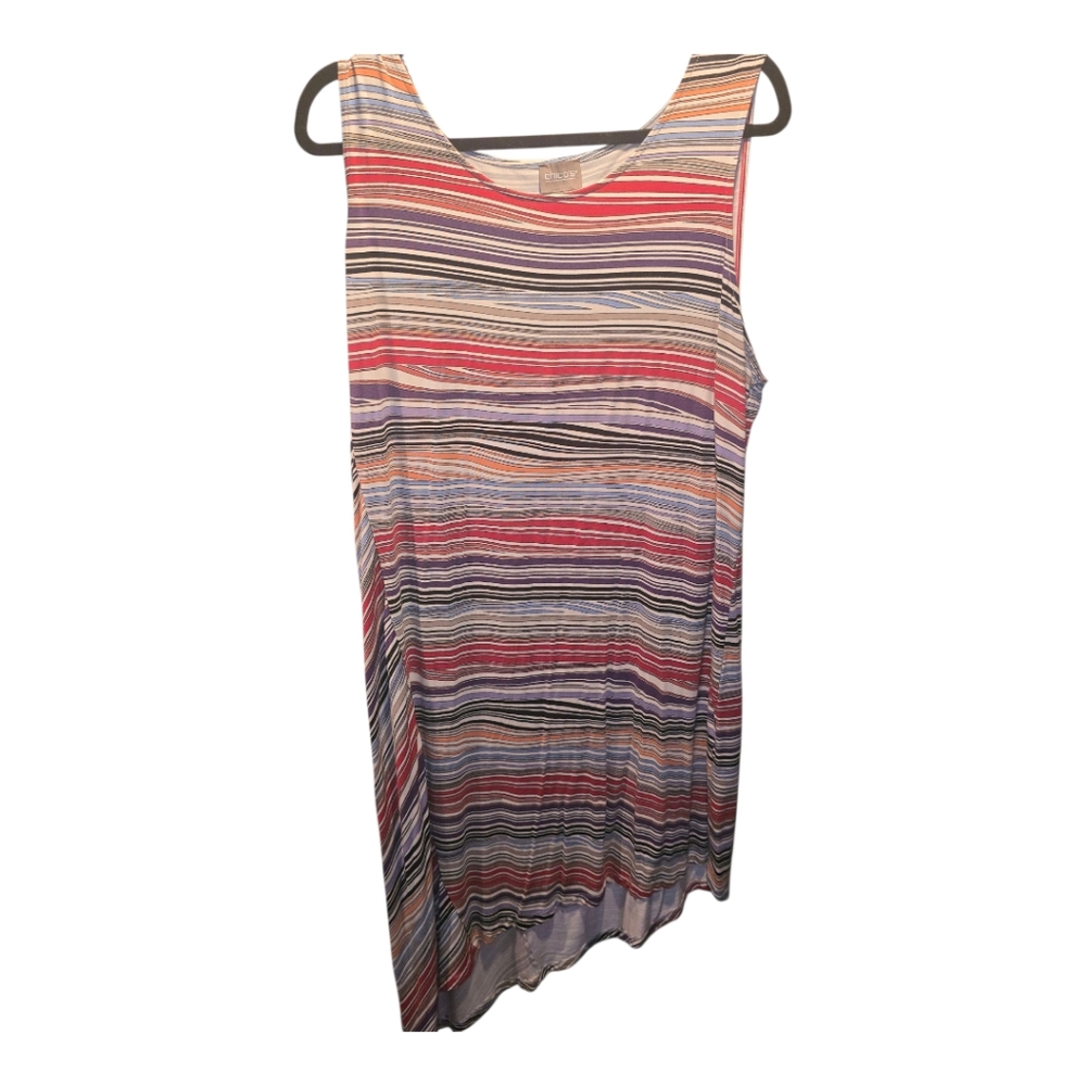 Chico's Sz. Xlarge Colorful Stripe Sundress